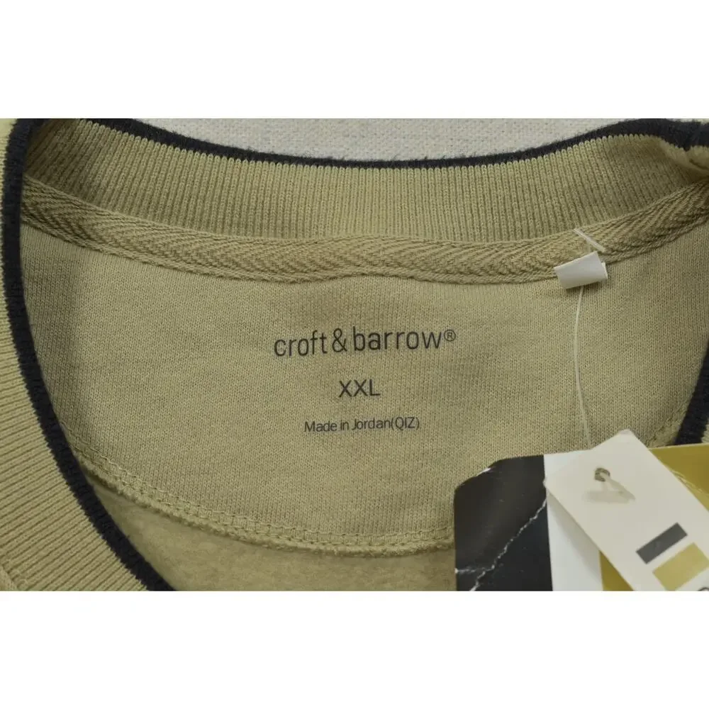 Croft & Barrow XXL Legends Outfitters Tan Embroidered Lab Dog Fleece Sweatshirt - Picture 5 of 8